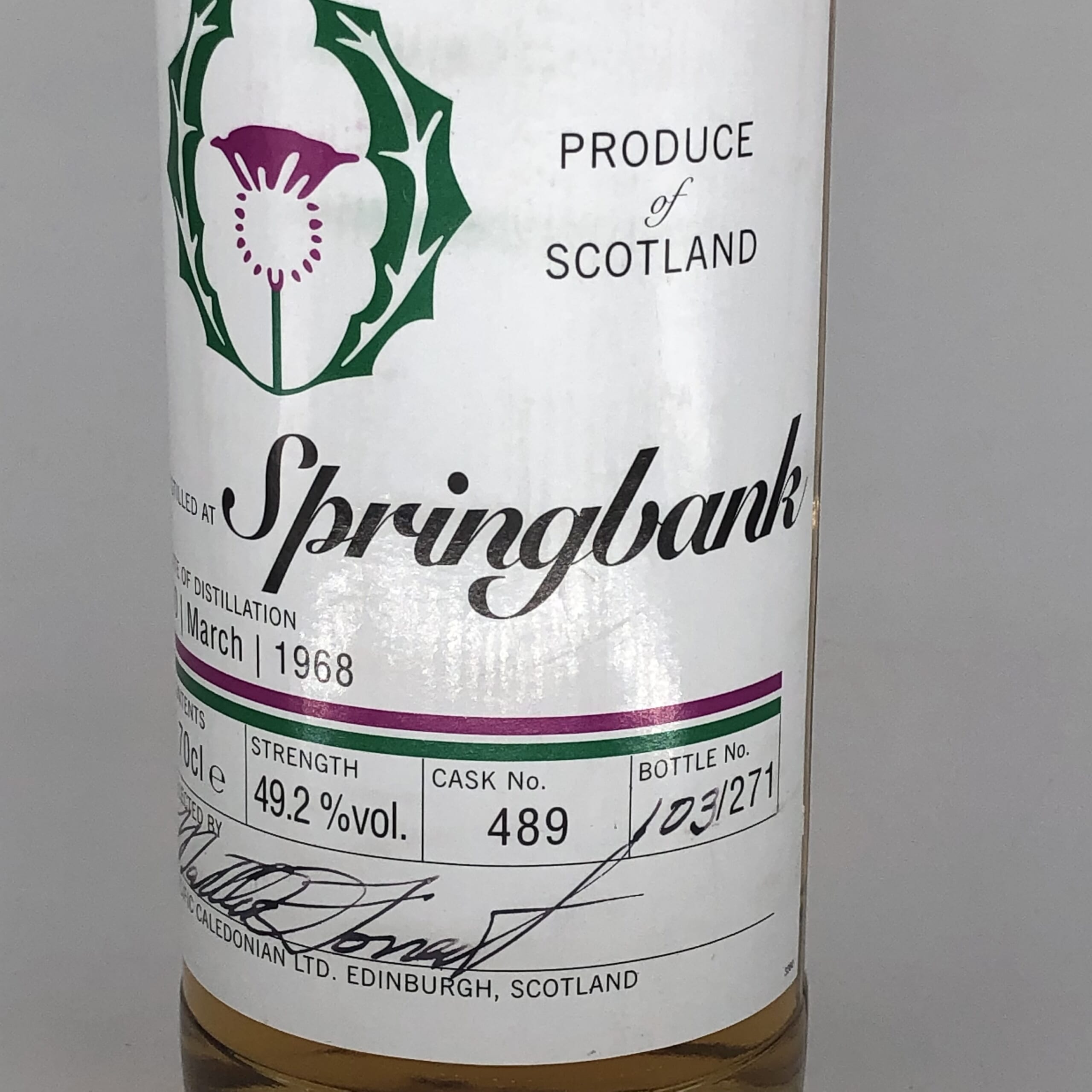 スプリングバンク36年1968 - オールド ビンテージ ウイスキー専門店