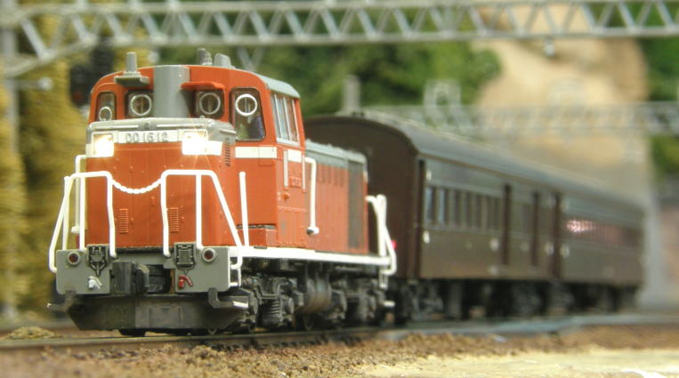 NゲージDD16牽引の標津線さよなら列車 KATO製 NゲージDD16牽引の標津線