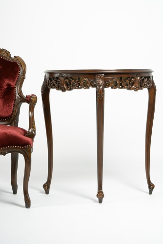 ロココ調 コンソールテーブル サイドテーブル ブラウン VTA4120-5