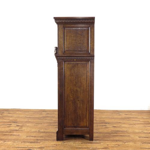 イタリアアンティーク キャビネット 収納棚 オーク材 v_63112