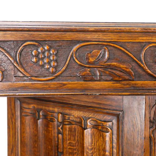 イギリスアンティーク コートカップボード 収納棚 オーク材 v_57783