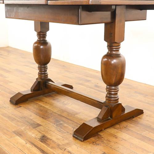 イギリスアンティーク ドローリーフテーブル 拡張式 オーク材 v_70162