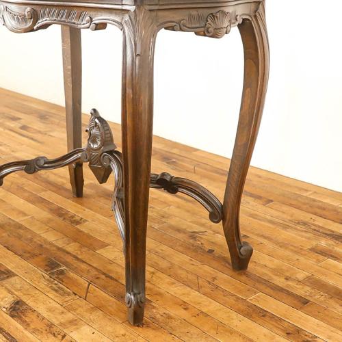 フレンチアンティーク サイドテーブル 猫脚 ビーチ材 v_64706