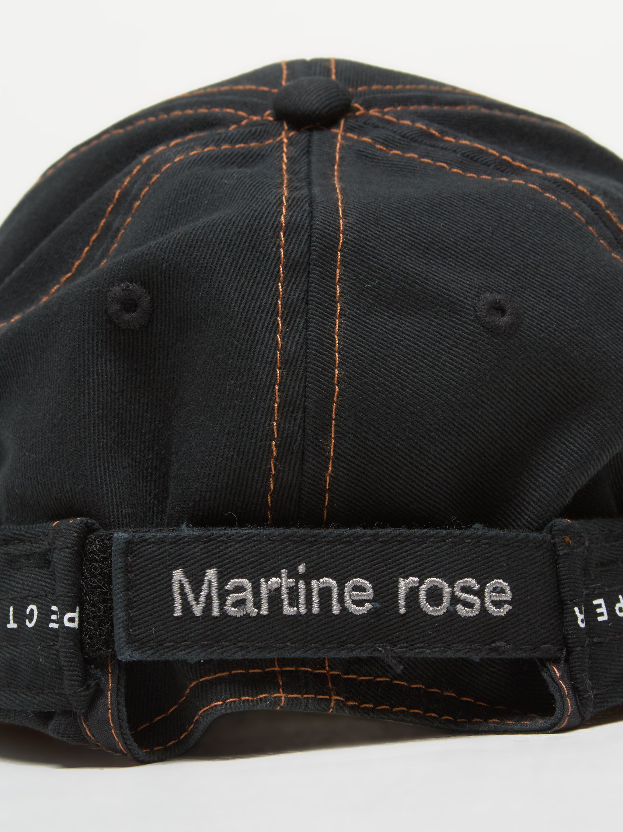 Martine Rose - Roll Back Cap in Black & Orange - 1168WP13014