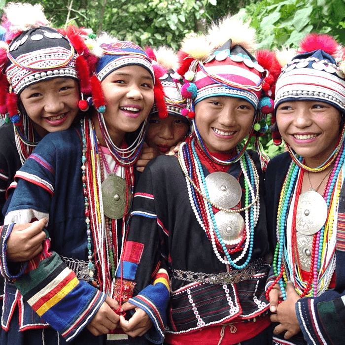 タイ 古布製山岳民族衣装 タイ山岳民族古布製衣装 【東南アジアの布】タイ