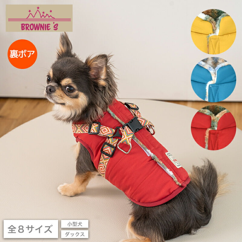 犬服 S わんこの普段着ブラウンローズ