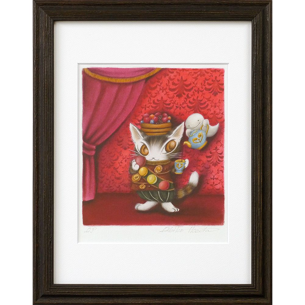 マカロン様 うさぎさん 羊毛フェルト額縁入り マカロン様 うさぎさん