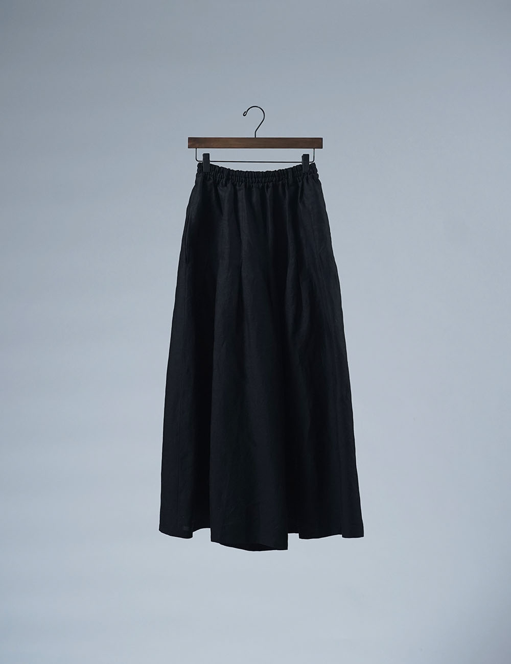 リネンパンツ】袴(はかま)パンツ /黒 b002k-bck1