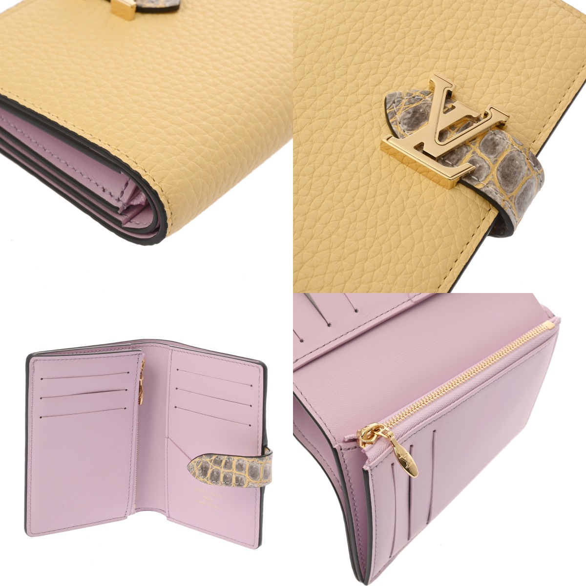 ルイ ヴィトン LV ヴェルティカル ウォレット コンパクト イエロー