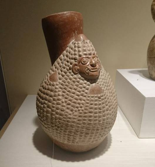 ◇『ナスカ文化 彩文土器 加彩戦士象形壷』 ナスカ◇検）アンデス文明