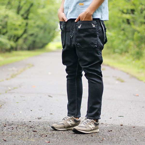 ネイタルデザイン G55サルエルフラップデニムパンツ (ワンウォッシュ)