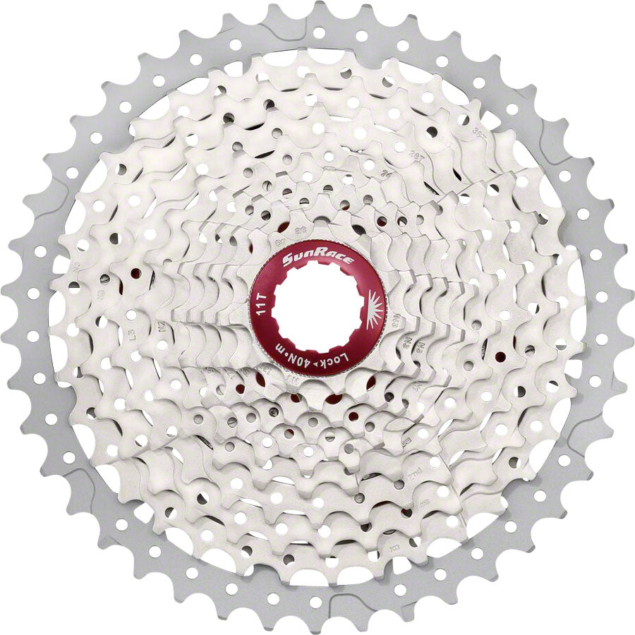 SunRace MX8 Cassette - 11 Speed, 11-42t, Silver Cassettes Cassette