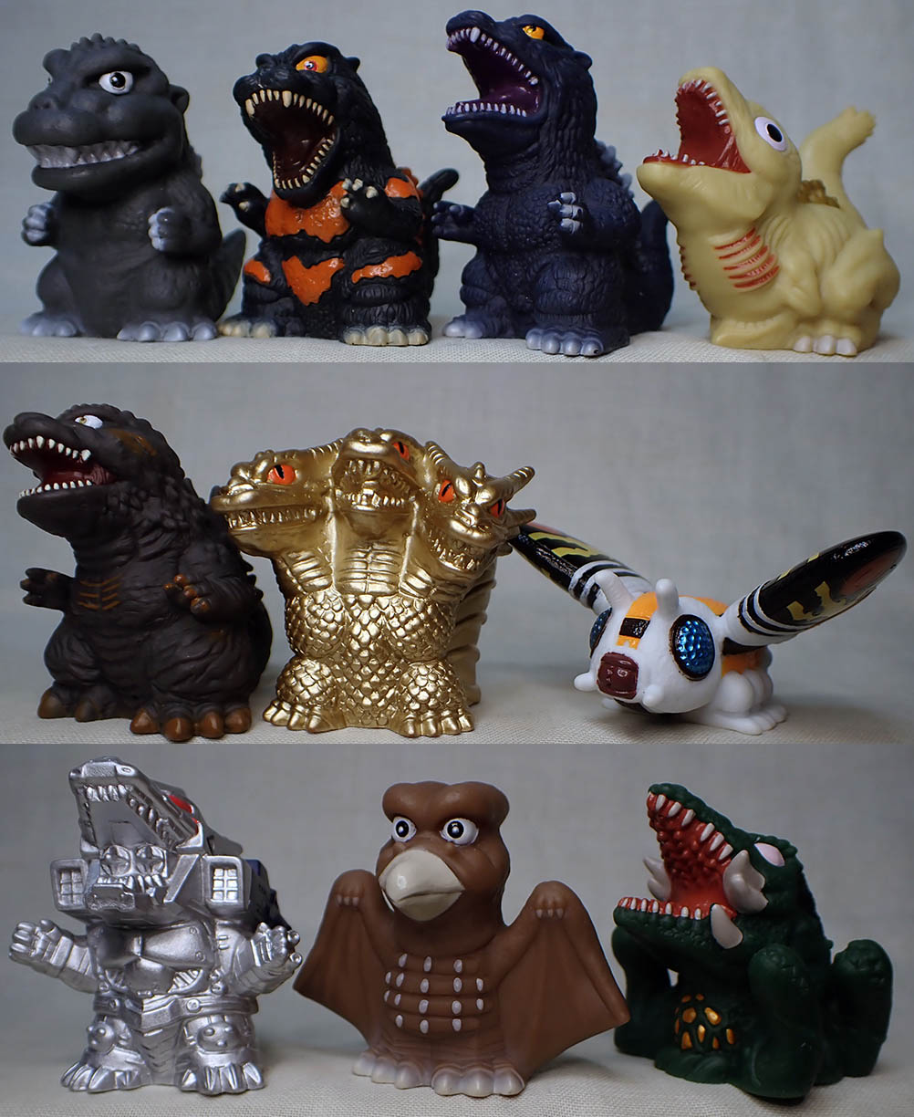 ゴジラ指人形フィギュアセット GODZILLA SOFVIDOLL｜発売日：2025年6月