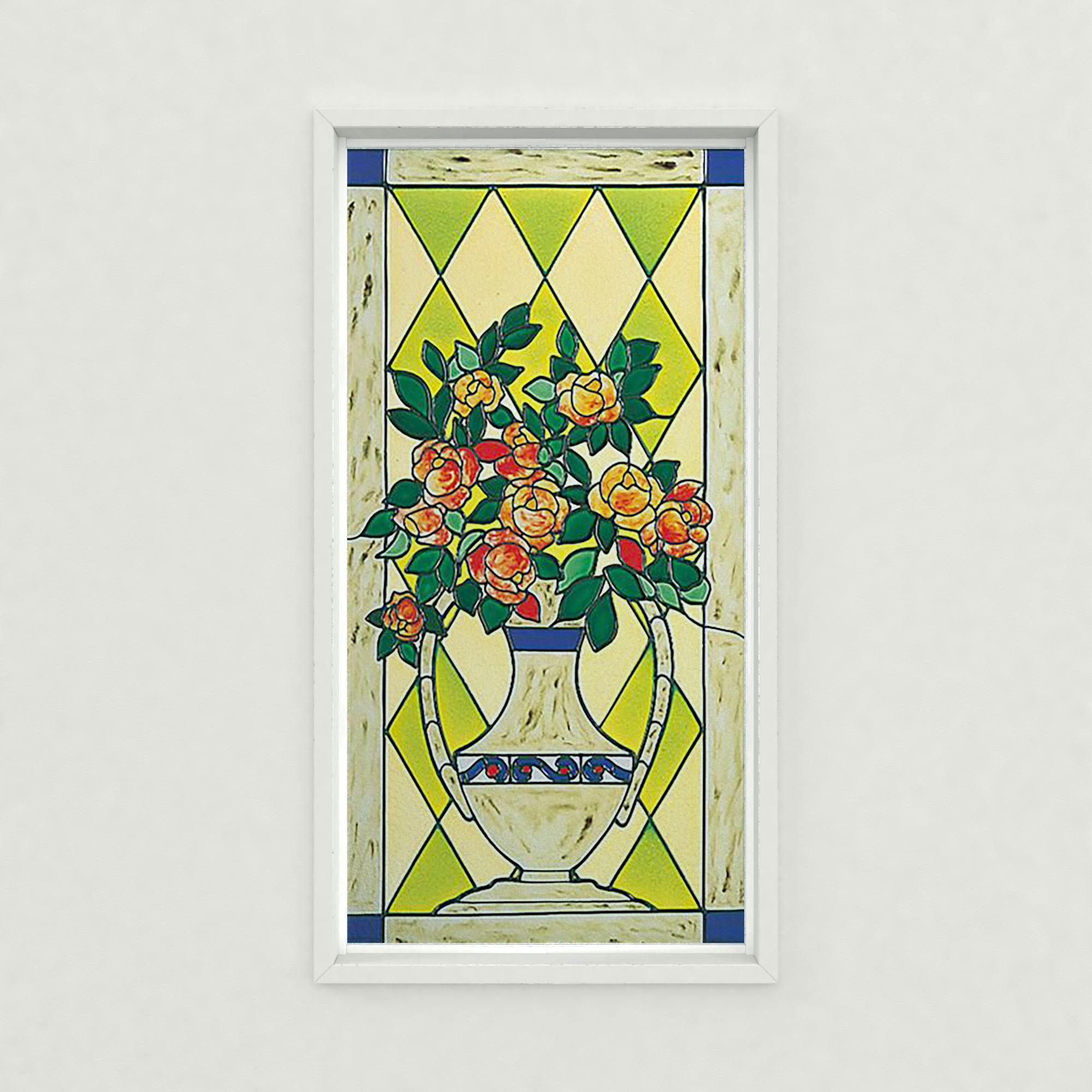 ステンドグラス風装飾ガラス(ニューステンド) EA05｜オーダーガラス板.com