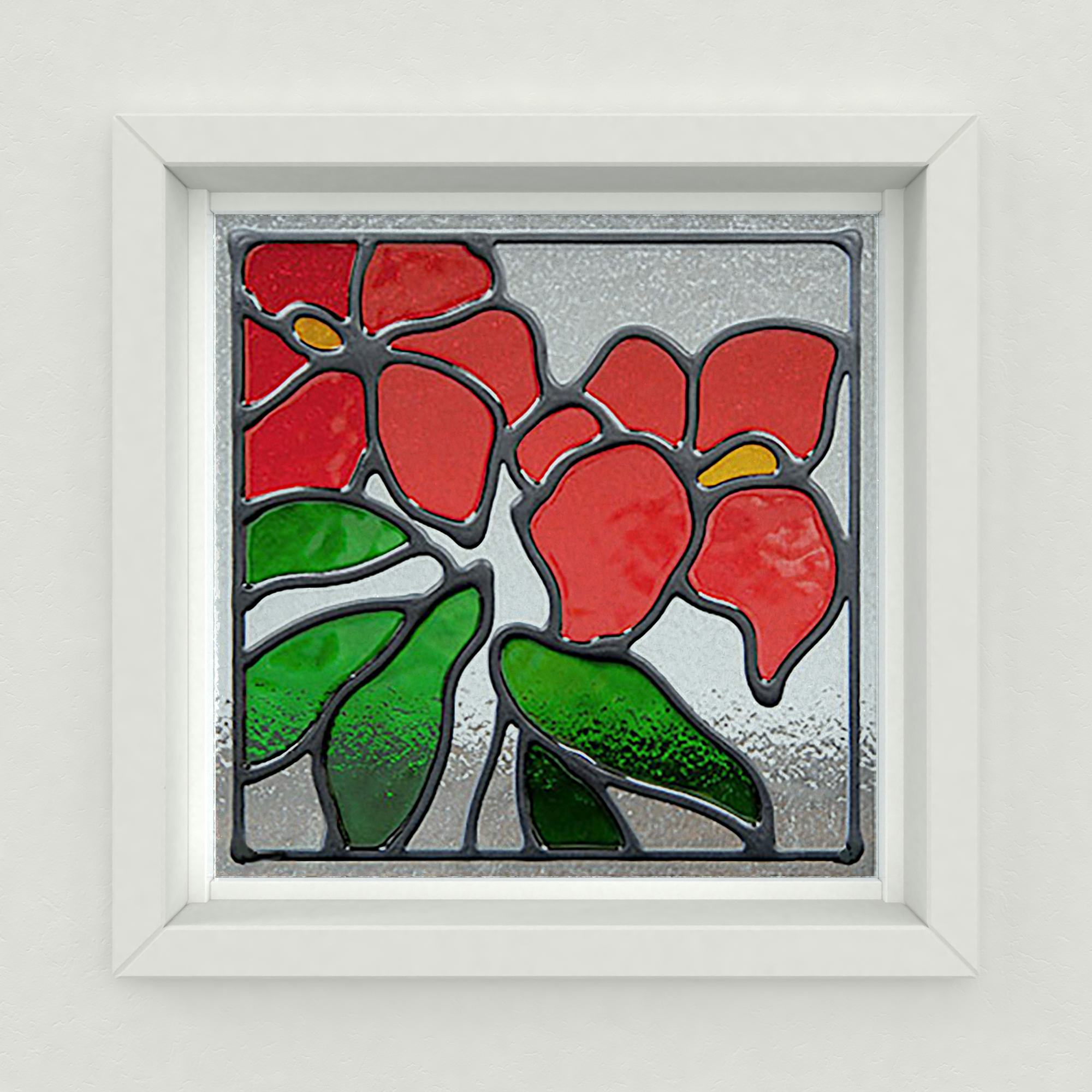 ステンドグラス風装飾ガラス(スクウェア) OG211｜オーダーガラス板.com