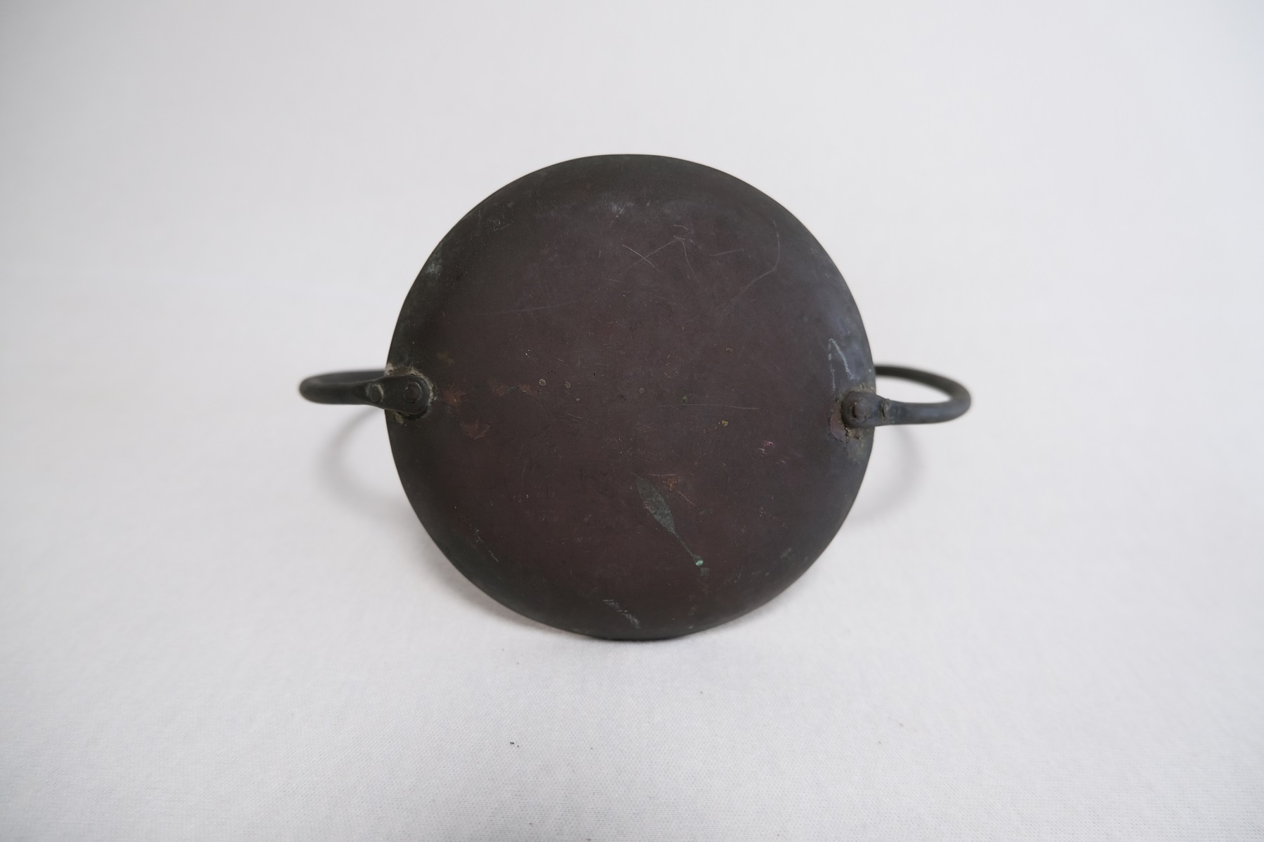 銅製 吊るし 蓮弁紋 灯火器一対 花器 花入れ 古道具 古民具 行