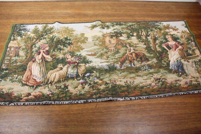 贅沢品】ゴブラン織り 高級 タペストリー ヨーロッパ 新品 71×167 贅沢