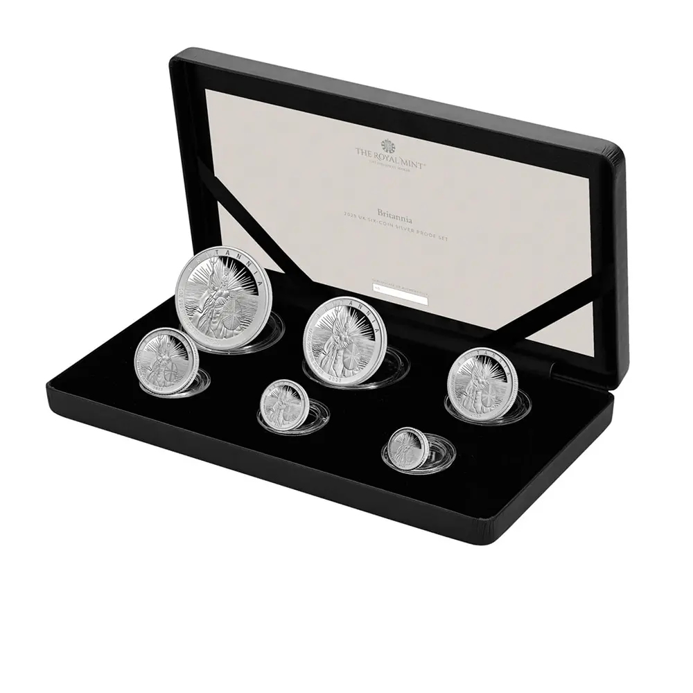 2023年 イギリス ブリタニア銀貨 (チャールズ3世) クリアケース付7枚