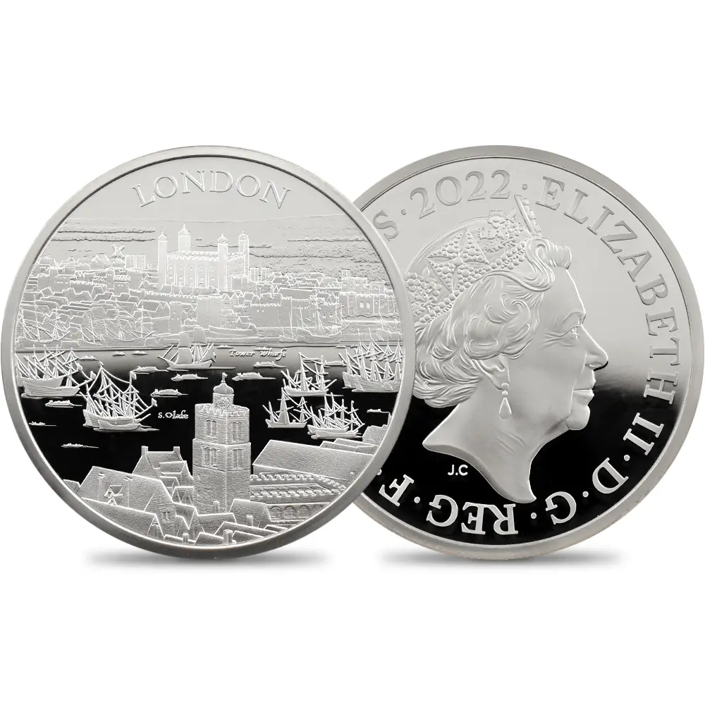 2022 エリザベス2世 都市景観シリーズ第1弾 ロンドン 5ポンド2オンス