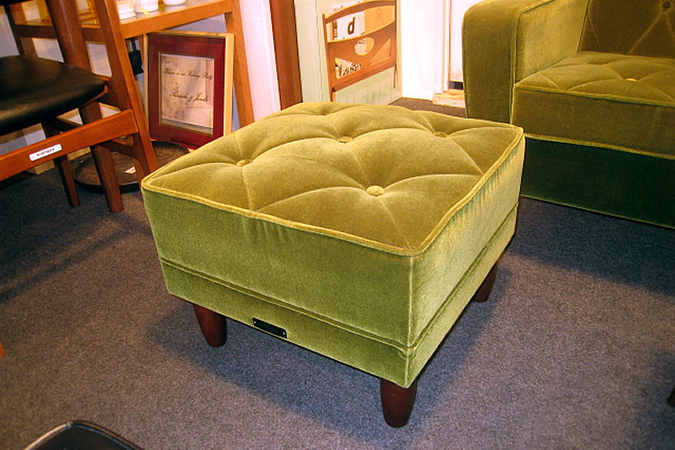 ブルー】カリモク60 オットマン モケットグリーン オットマン