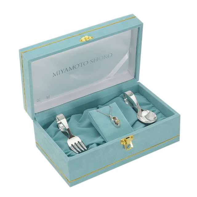 宮本商行 ベビースプーン・フォーク・シューズペンダントセット