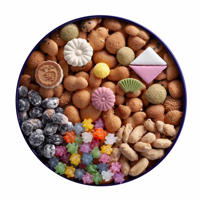 銀座菊廼舎(きくのや) 登録商標 冨貴寄(ふきよせ) 青丸缶 [CONCENT