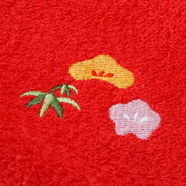 寿々 大阪泉州紅白タオルセット／バスタオル1枚・フェイスタオル1枚