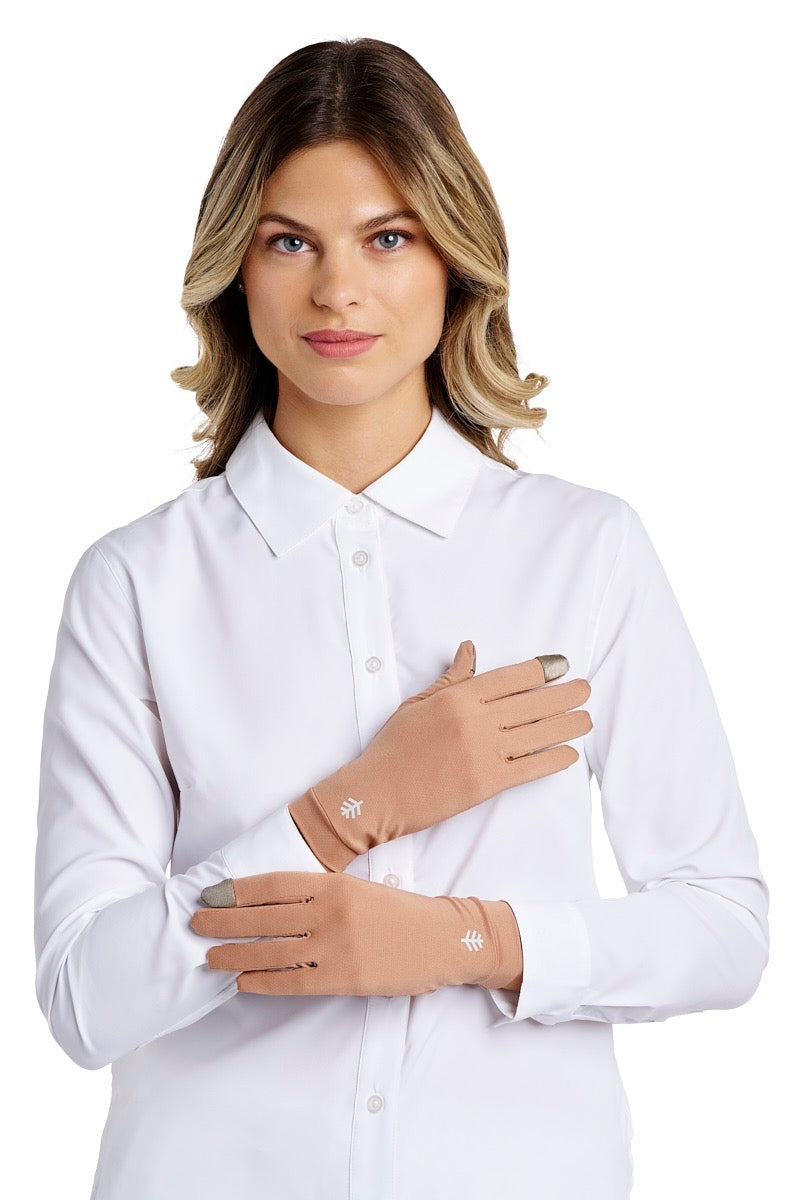 Unisex Gannett Full Finger Gloves | Antique Tea UPF 50+