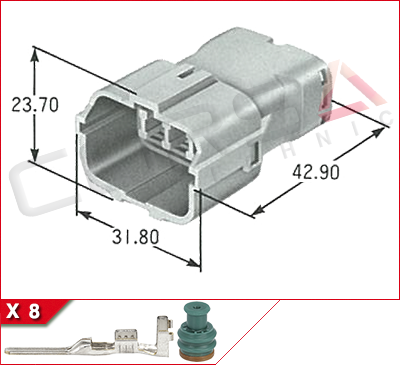 7222-7484-40 - Yazaki | SWP-8P - Corsa Technic | 8-Way Kit