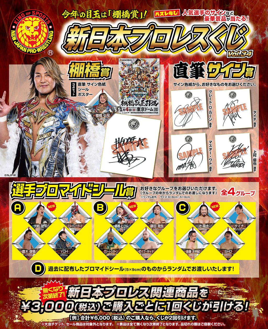 キャンペーン]『新春キャンペーン2026』新日本プロレスくじvol.34