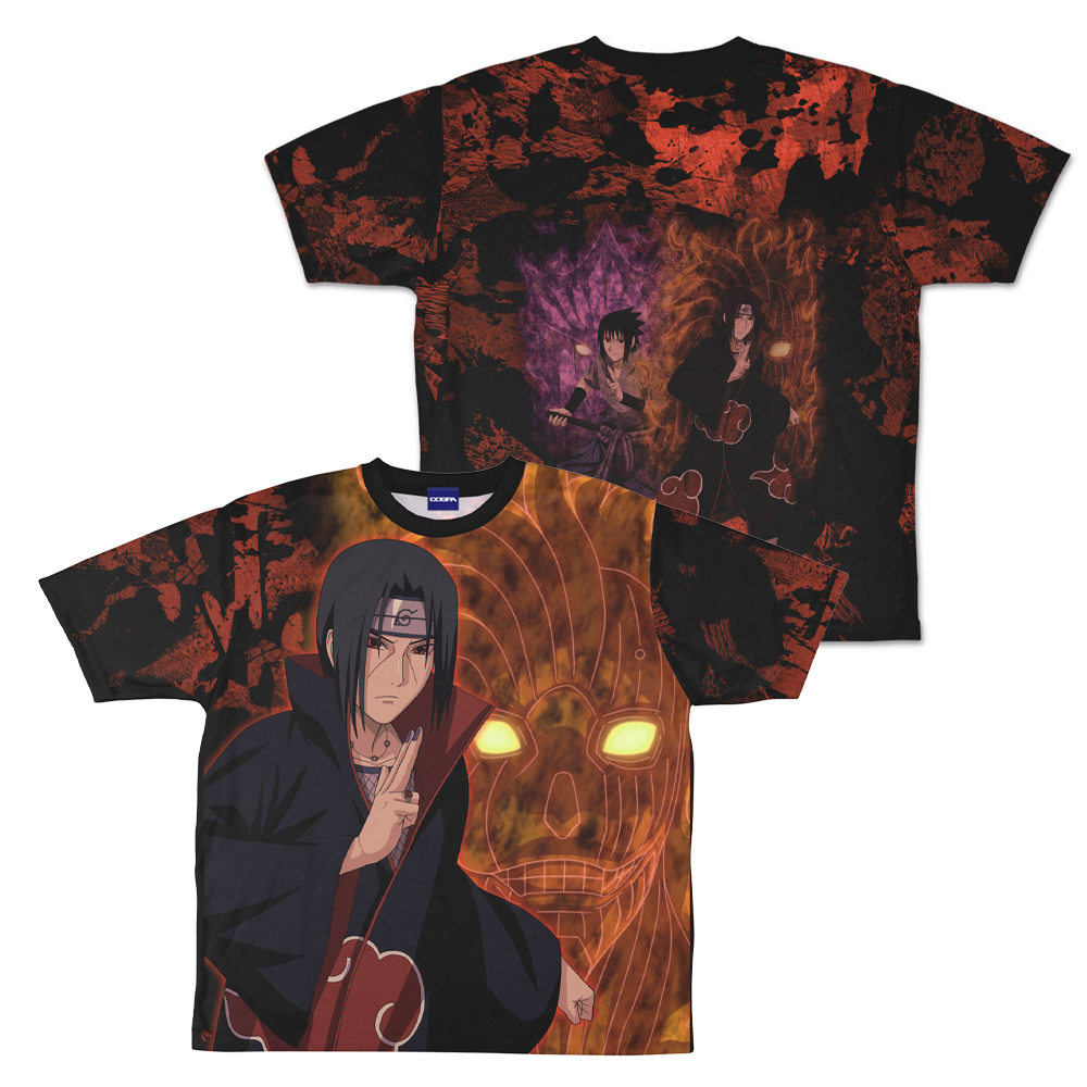 描き下ろし うちはサスケ 両面フルグラフィックTシャツ [NARUTO-ナルト
