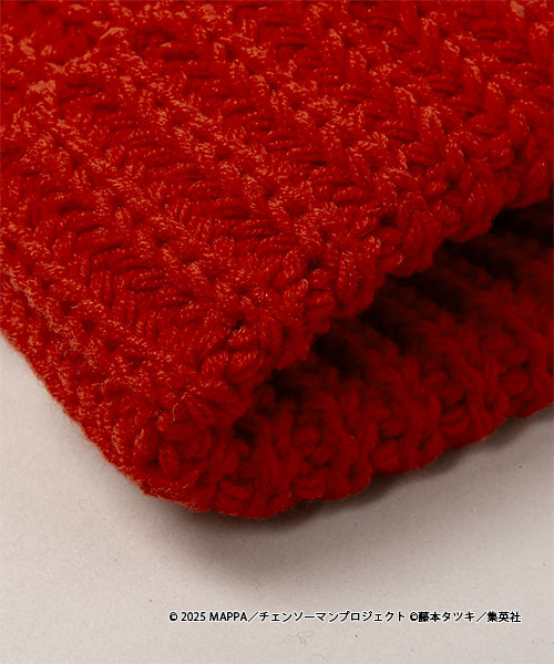 チェンソーマン x CA4LA KNITCAP(ONESIZE RED): ニットキャップ帽子
