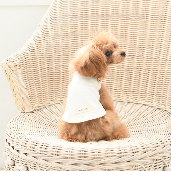 Calulu Petit（ カルルプチ）ボタン付きタンクトップ Petit | 犬服