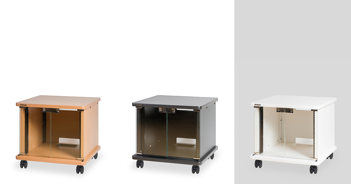 9U 木製AVワゴン（組立済・扉付き）｜CWX-9｜カナレ電気