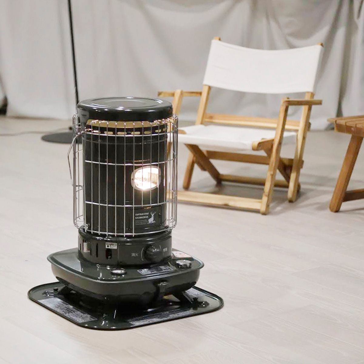 キャプテンスタッグ×コロナ 石油ストーブ SL-51CSA（ダークグリーン