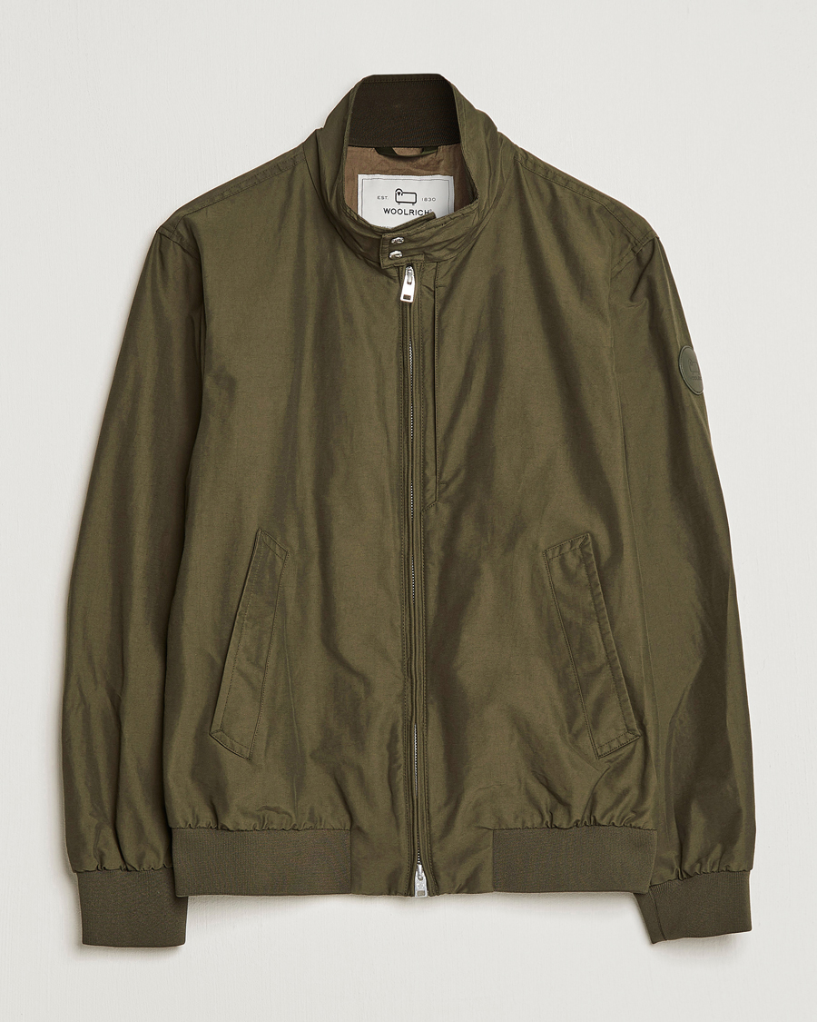 Woolrich Cruiser Eco Cotton Bomber Jacket Dark Green at CareOfCarl.com