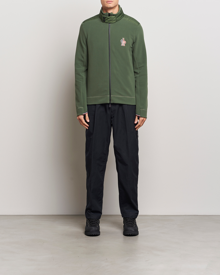 Moncler Grenoble Fleece Full Zip Dark Olive at CareOfCarl.com