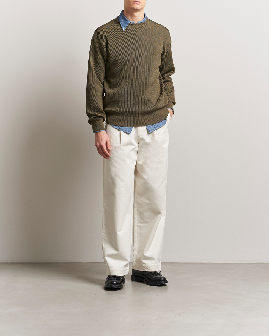 Auralee Washed Finx Chinos Ivory at CareOfCarl.com