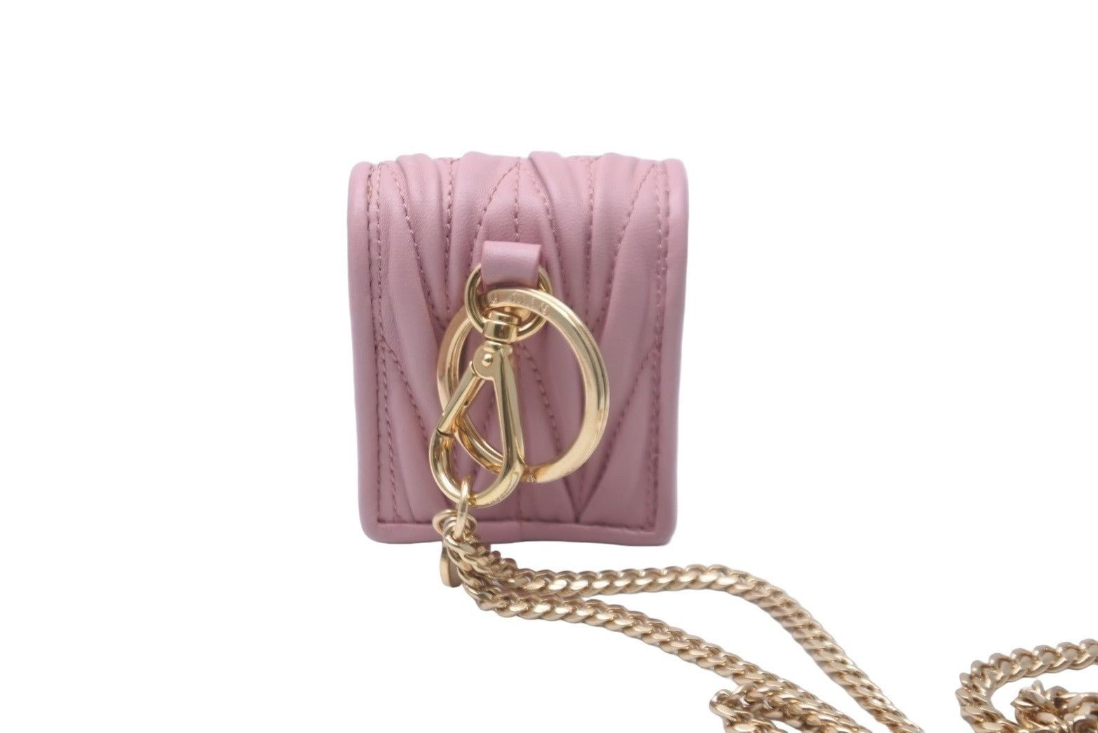 miumiu マテラッセ 購入 レザー AirPodsケース スカイブルー miu miu