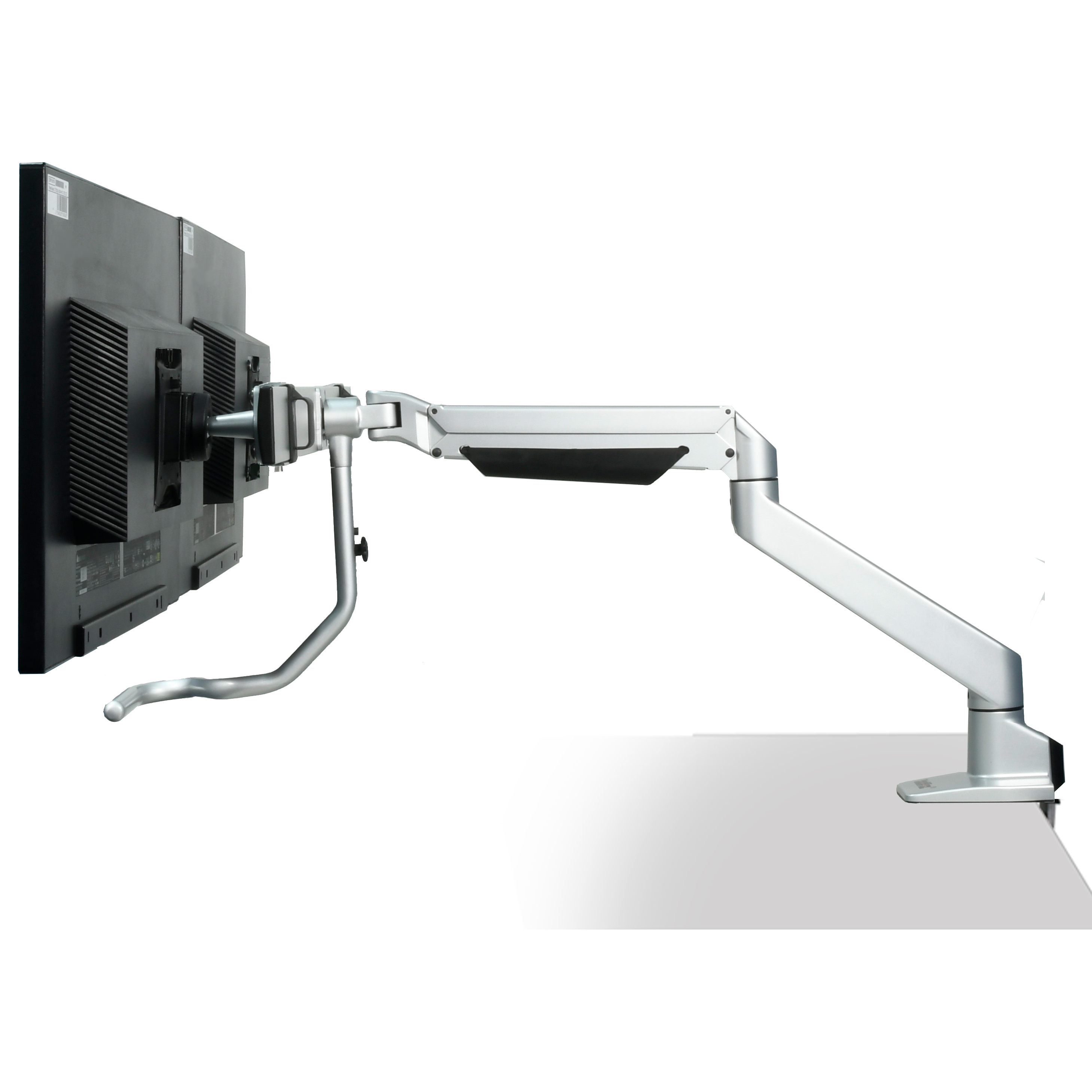 販売終了】 デュアルモニターアーム フリーハンドル式 (CEN-BS207-SV