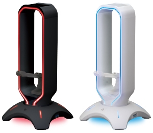 RACEN 3 in 1 ヘッドホンスタンド CRC-HSMBU3BK2 / CRC-HSMBU3WH2