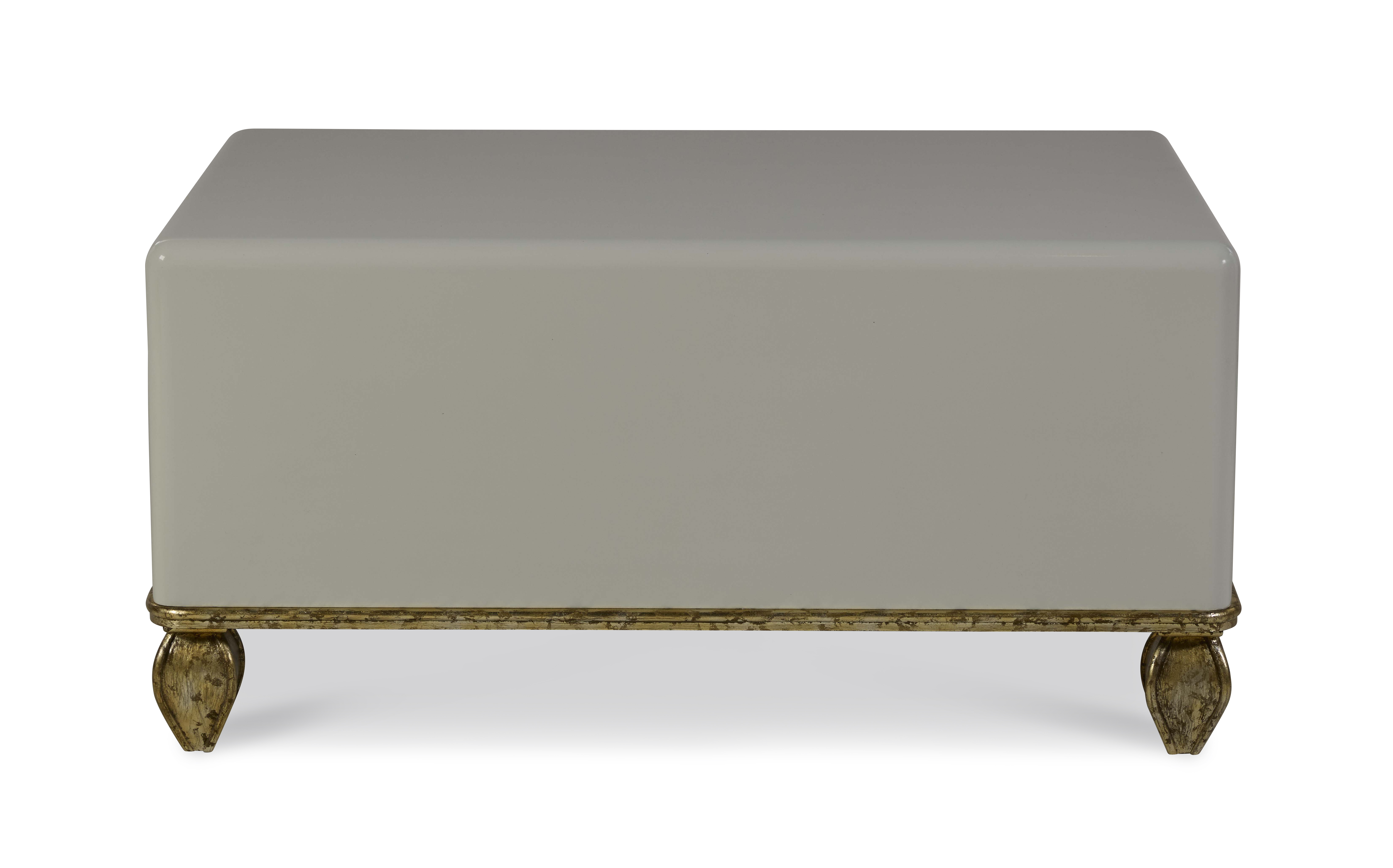 TSA-601-V2 - Loire Cocktail Table - French Lacquered Grey W/Gold