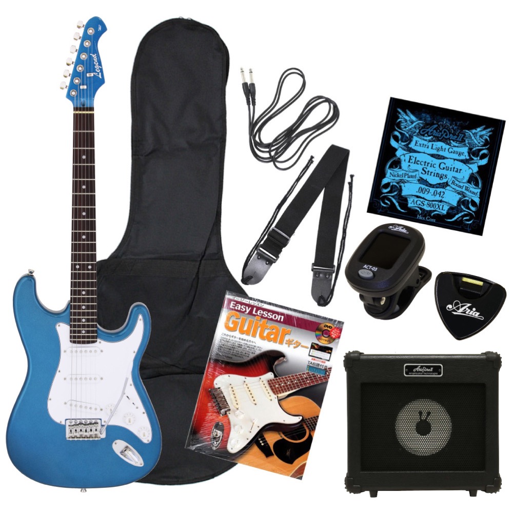 エレキギター初心者セット LEGEND LST-Z MBMB アンプ付き(レジェンド