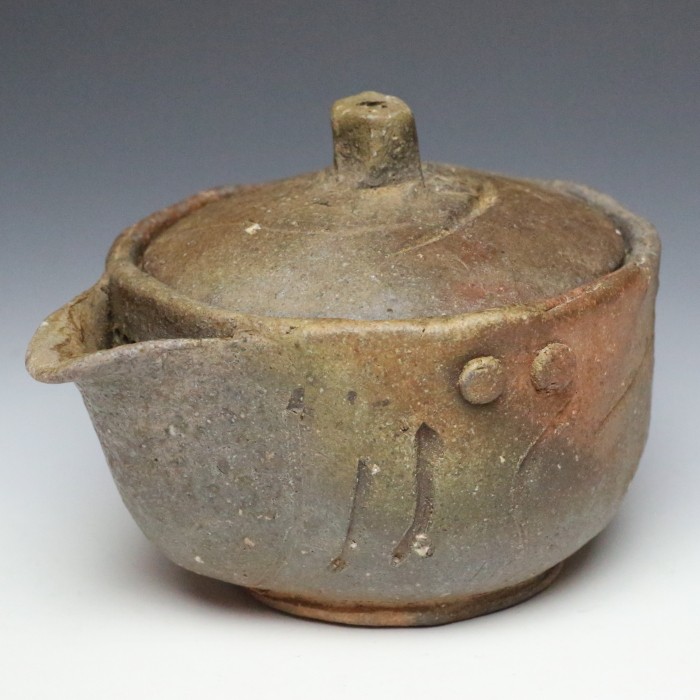 萩焼の大きな横手急須 田原陶兵衛 箱無 昭和初期 煎茶道具 宝瓶 萩焼の