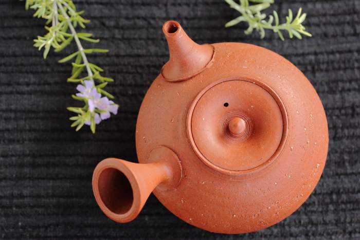 小西洋平 朱泥南蛮梨皮急須 第28回長三賞現代陶芸展入選作 共箱 常滑焼茶器