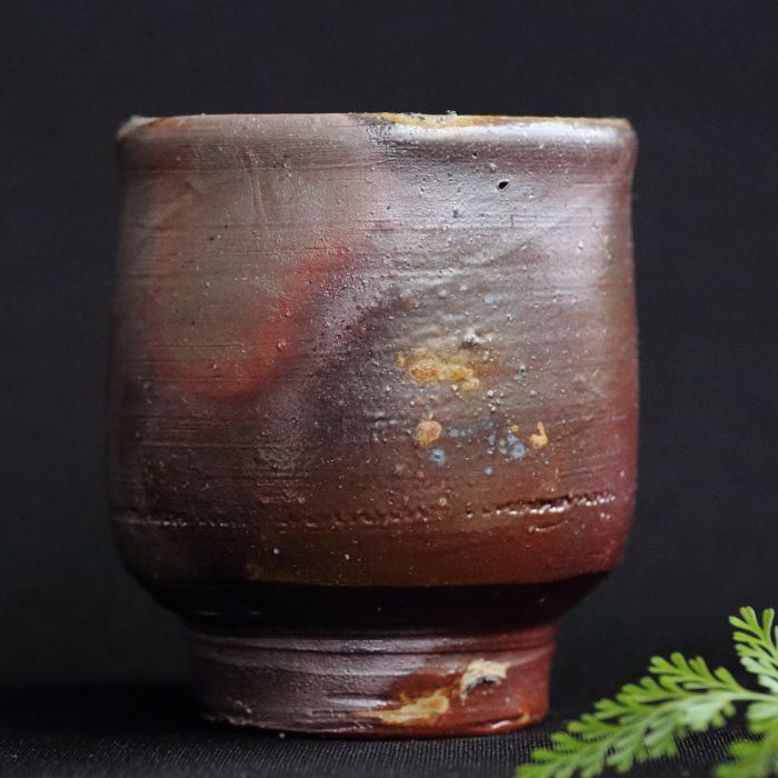 人間国宝 藤原雄 備前酒杯 窯変 29 人間国宝藤原雄備前酒杯 窯