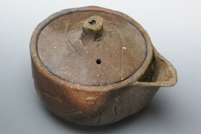 ㊽備前焼 宝瓶 登り窯 桃 もも モモ 手びねり 急須 ㊽備前焼 宝瓶 登り