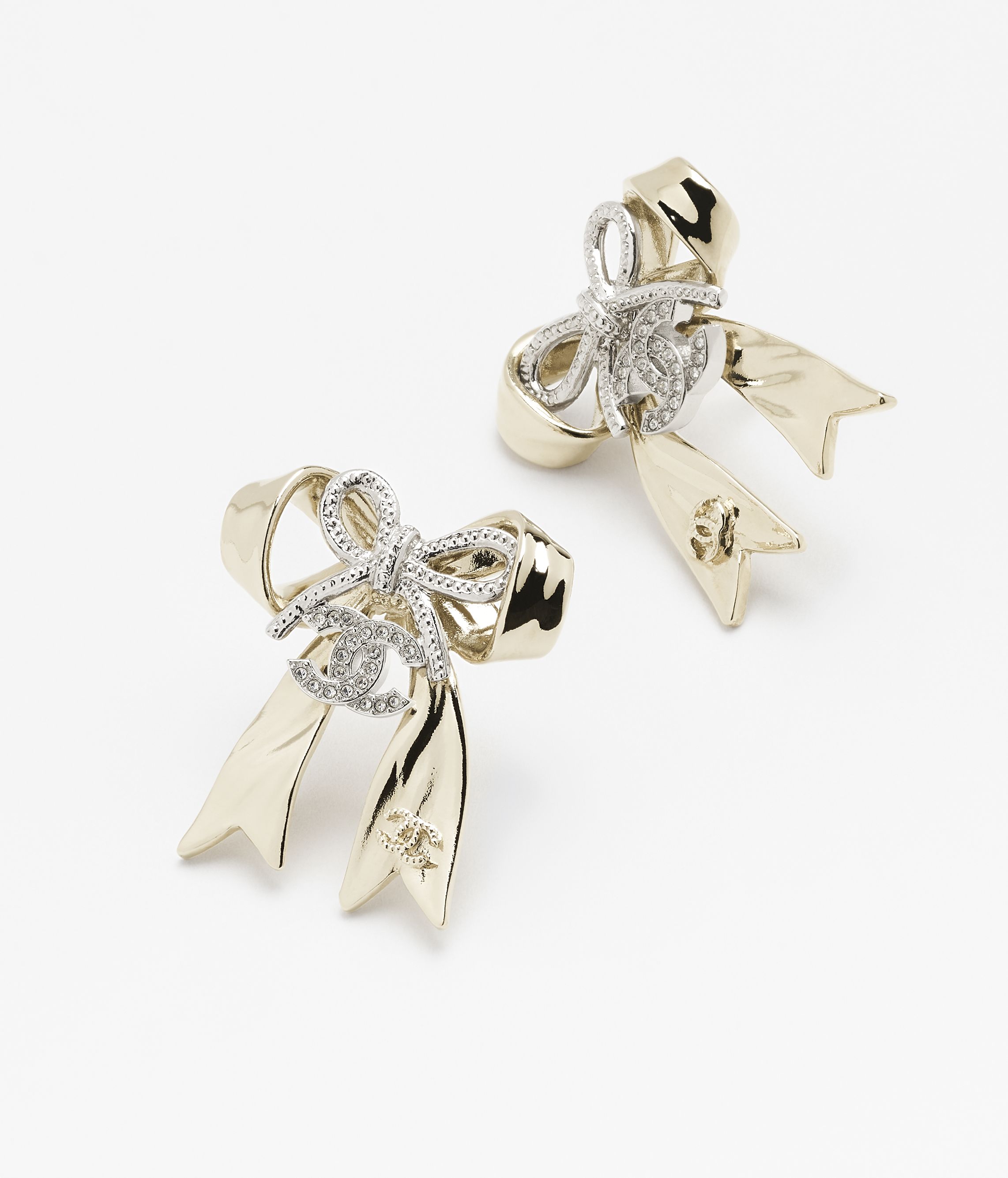 ピアス - メタル & ストラス、シルバー、ゴールド & クリスタル