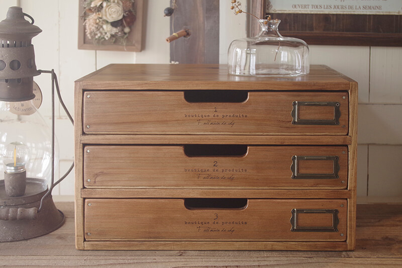 木製A4ファイルキャビネット USヴィンテージ 古いファイルキャビネット