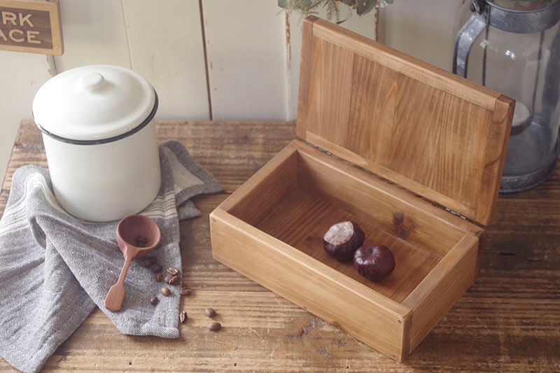 アンティーク風木製ミニ収納ボックス｜ヴィンテージスタイル木箱｜通販